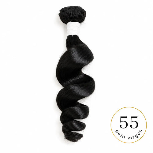 Extensiones Cortina Pelo Virgen Ondulado 55 cm · 100 g
