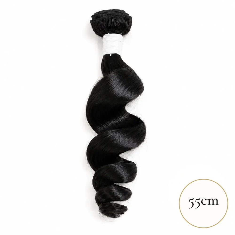 Extensiones Cortina Pelo Virgen Ondulado 55 cm · 100 g