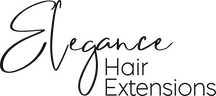 Logotipo de Elegance Hair Extensions, extensiones de pelo natural